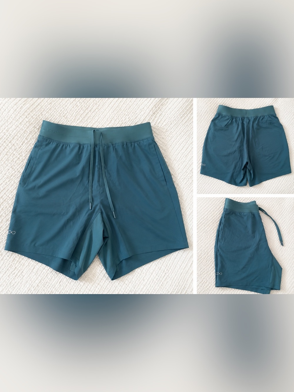 Men's Athletic Shorts - Teal Blue, Lightweight Performance